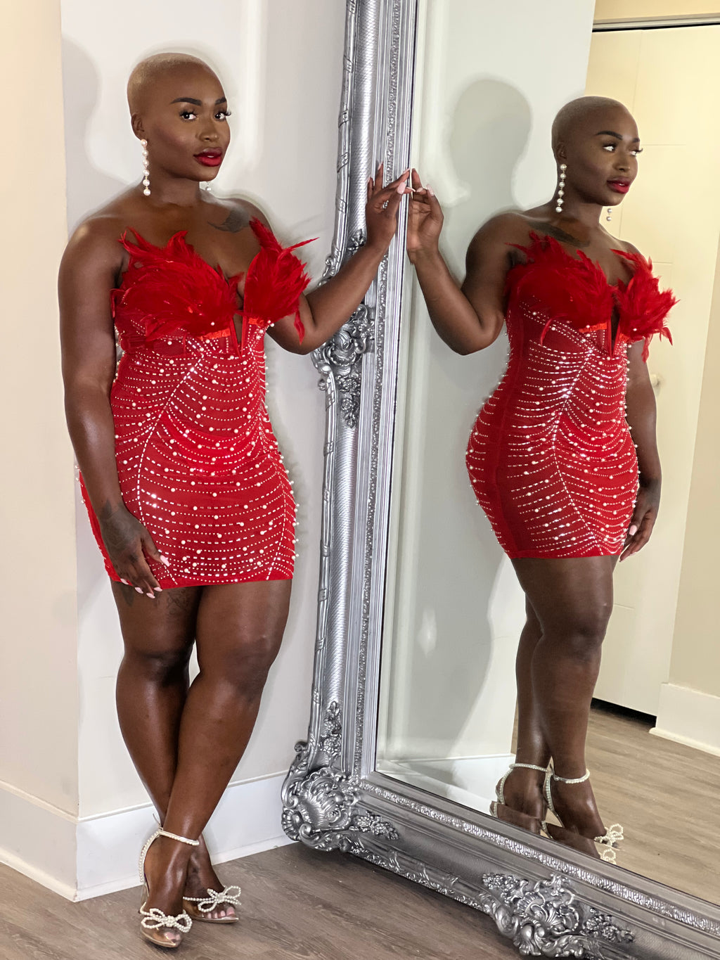 Glam Dress Red | The Bombshell Boutique
