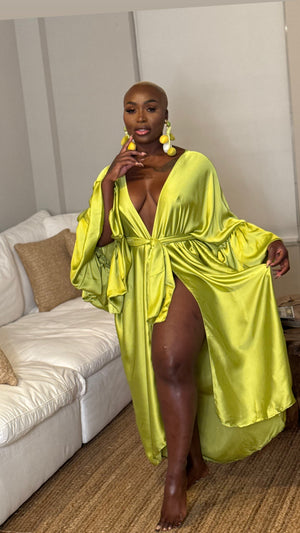 Monocolor Kimono Lime