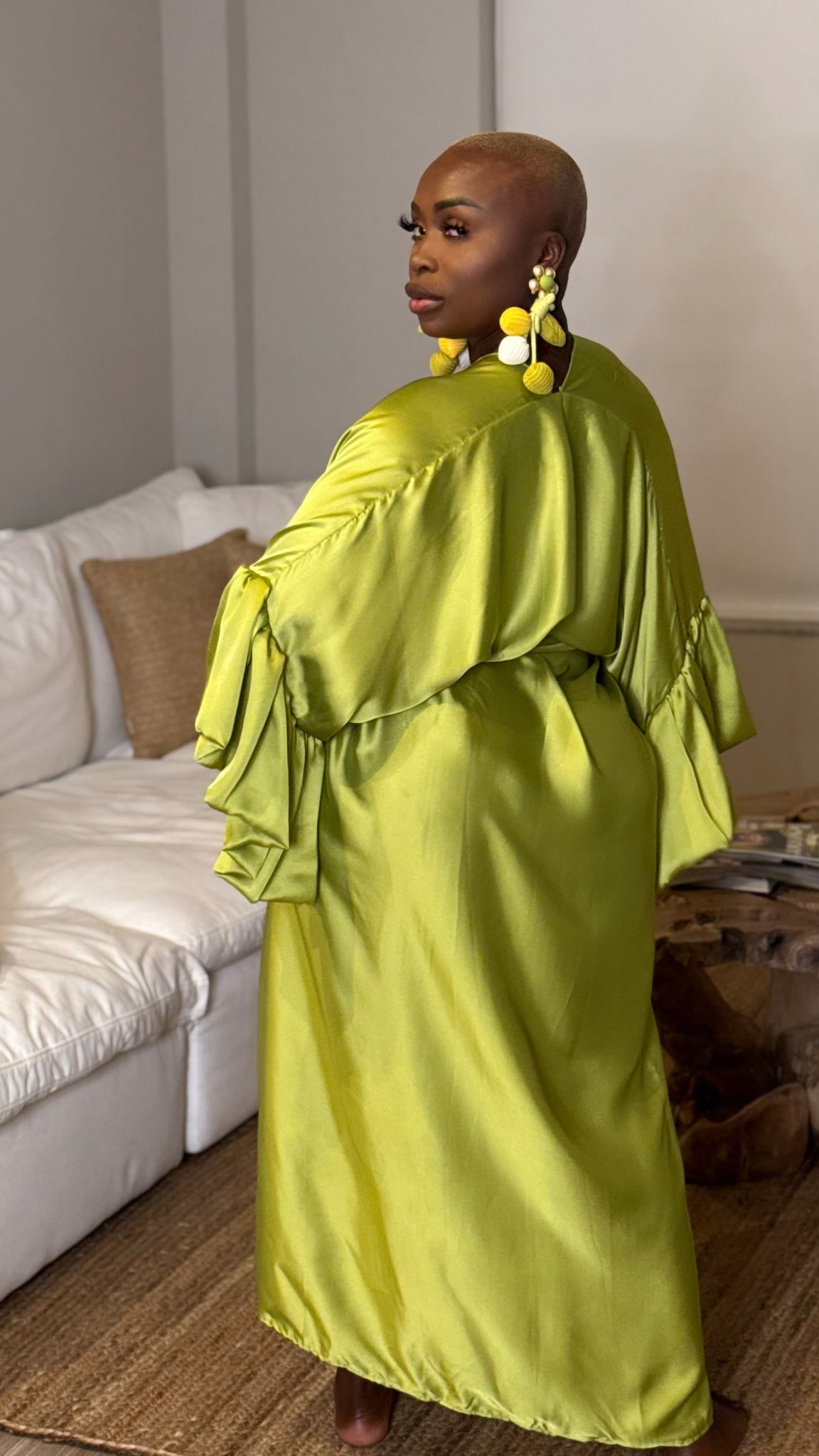 Monocolor Kimono Lime