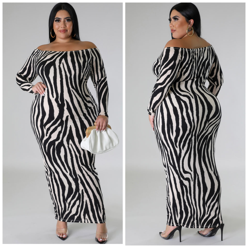 Black Beige Body Dress Plus Size