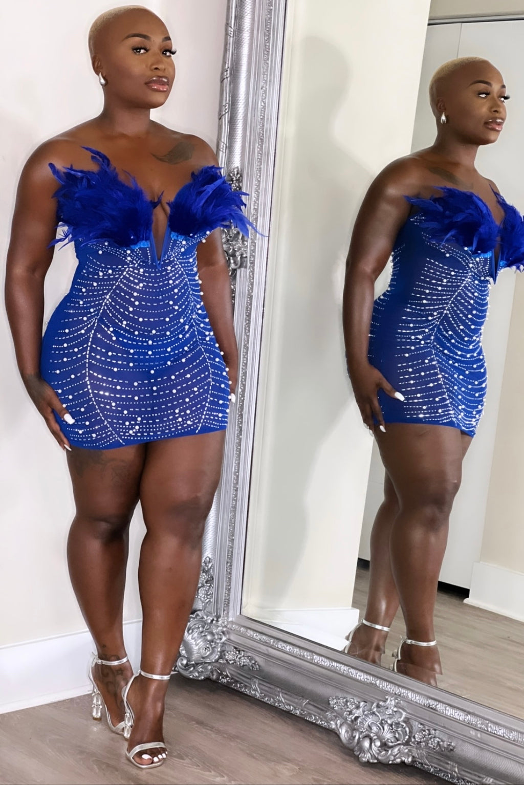 Glam Dress Blue | The Bombshell Boutique