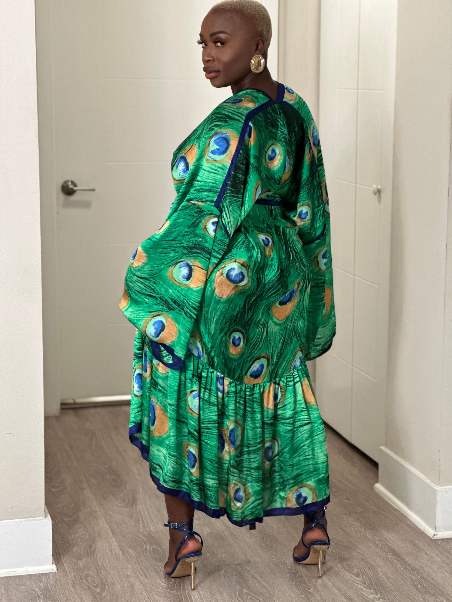 Peacock Kimono Dress