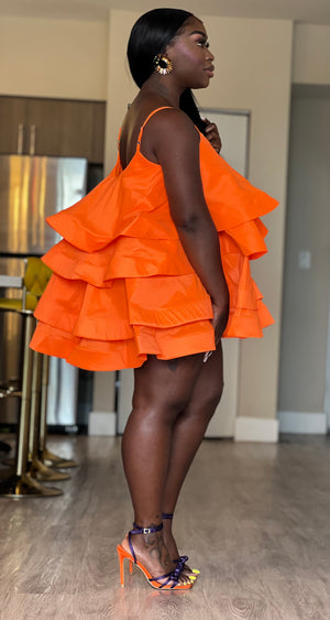 Flirty Fun Dress Orange