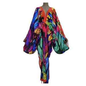 Luxe Vacation Kaftan Maxi Dress Madri Gras Pre Order
