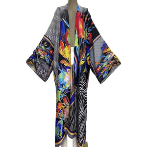 Luxe Kimono Paradise Black White Pre Order