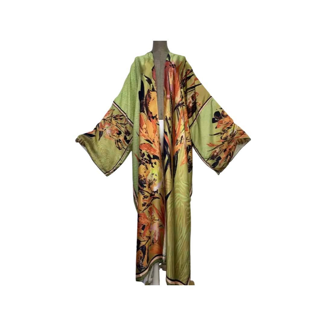 Luxe Kimono Sage Floral Print Pre Order