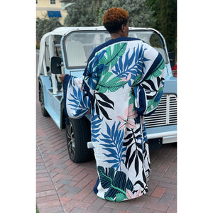 Luxe Vacation Kimono Blue Floral Pre Order