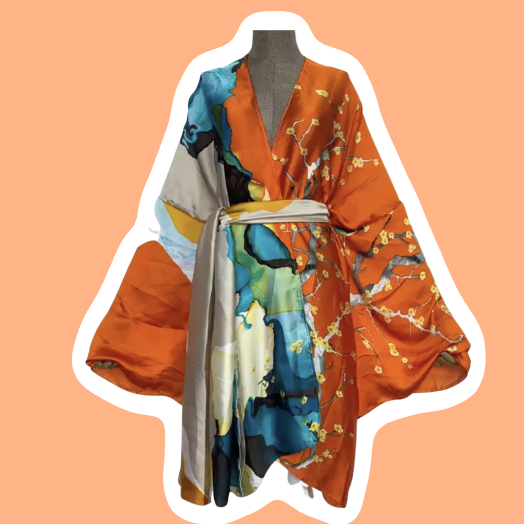 Luxe  Kimono Cardigan Orange Nude Pre Order