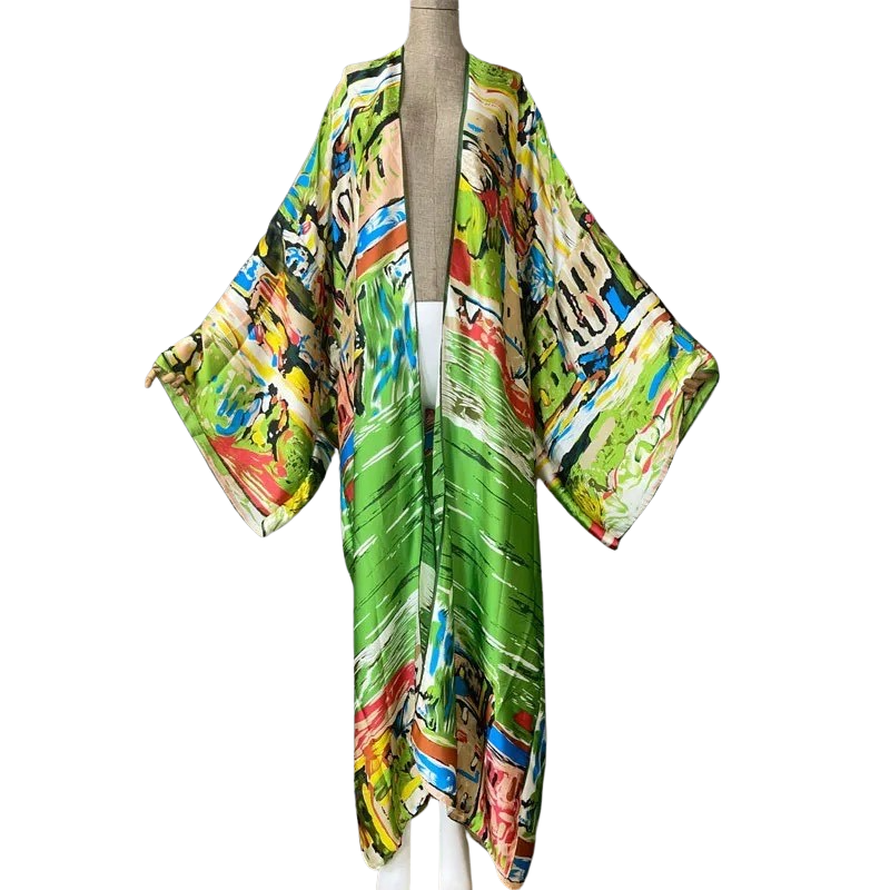 Bright Green Paradise Luxe Kimono Pre Order